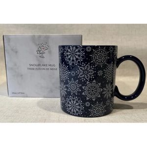 Chic & Tonic Snowflake Mug 16 oz Blue and White New with box